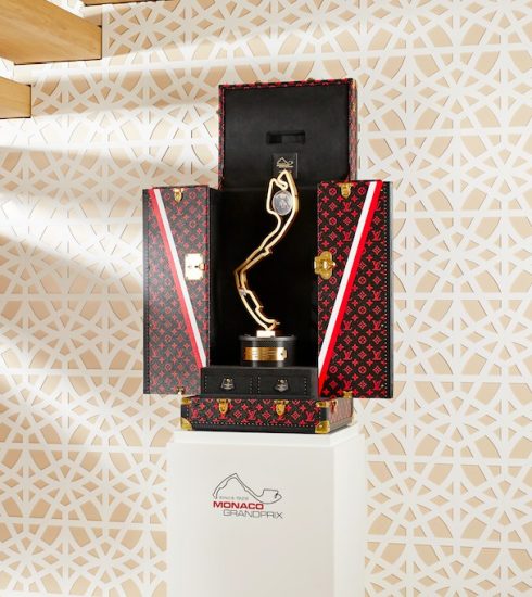 Formula 1 Grand Prix de Monaco Trophy Awarded in Louis Vuitton Travel Trunk