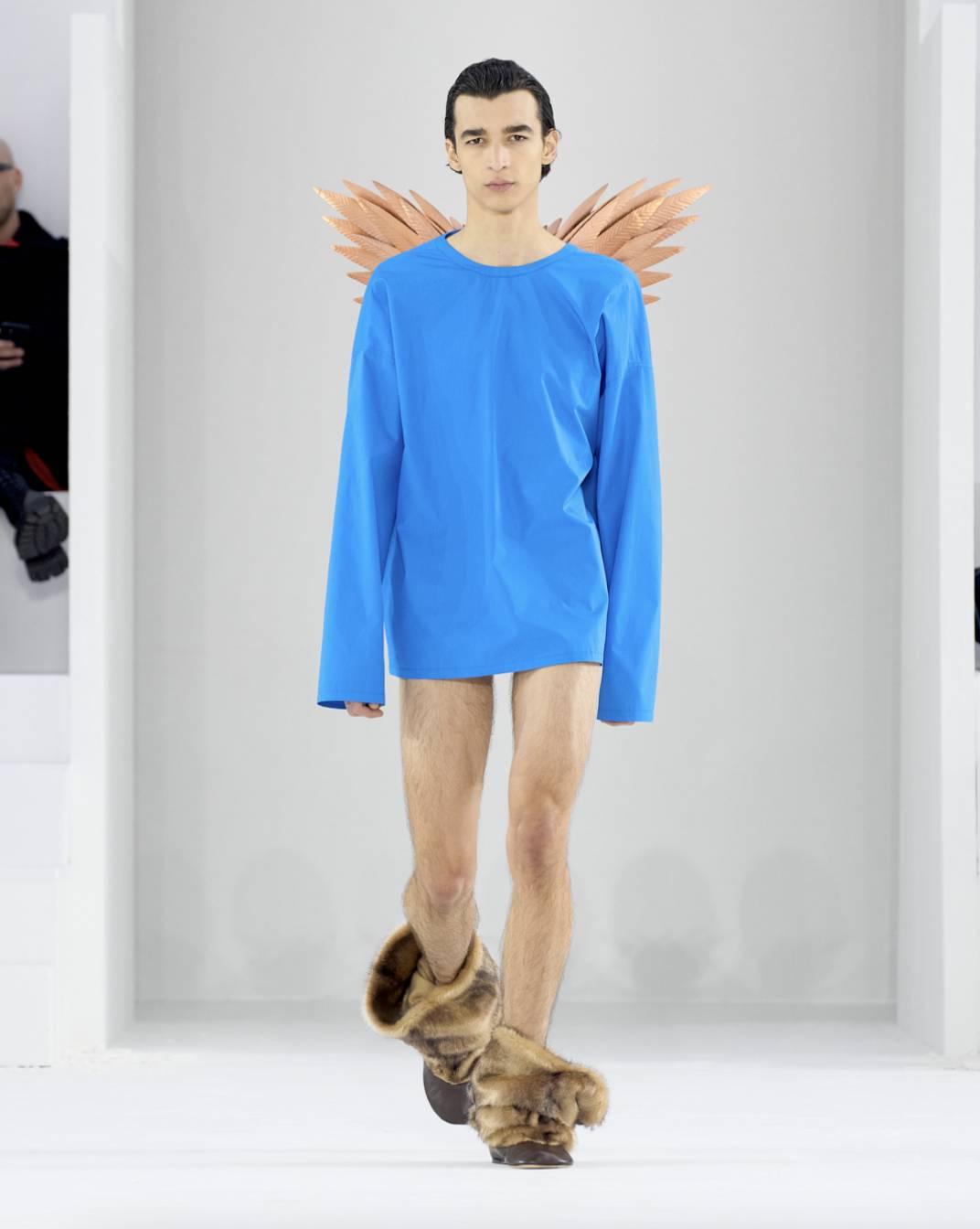 Designer Jonathan Anderson on the runway during the Loewe Fashion