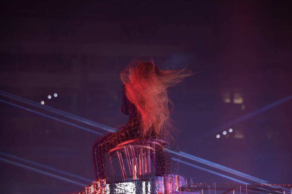 Beyoncé wears custom Louis Vuitton by Pharrell Williams on stage