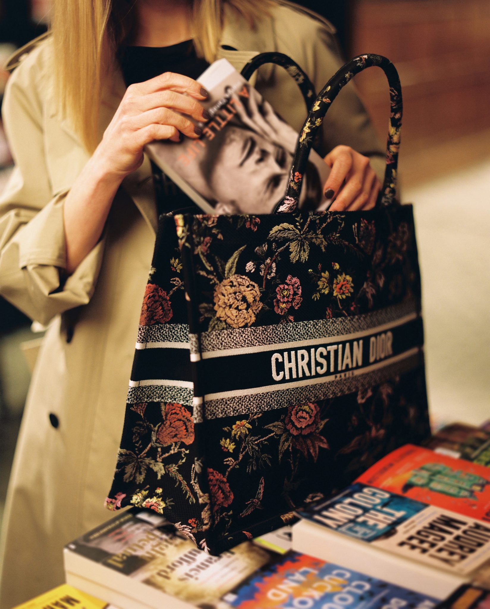 Christian Dior book tote bag
